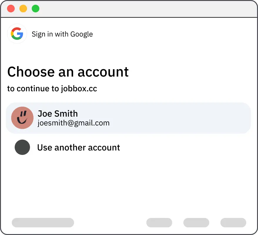 Sign in with Gmail
